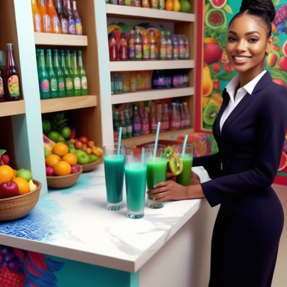 démonstratrice commerciale pour des jus de fruits à La Réunion